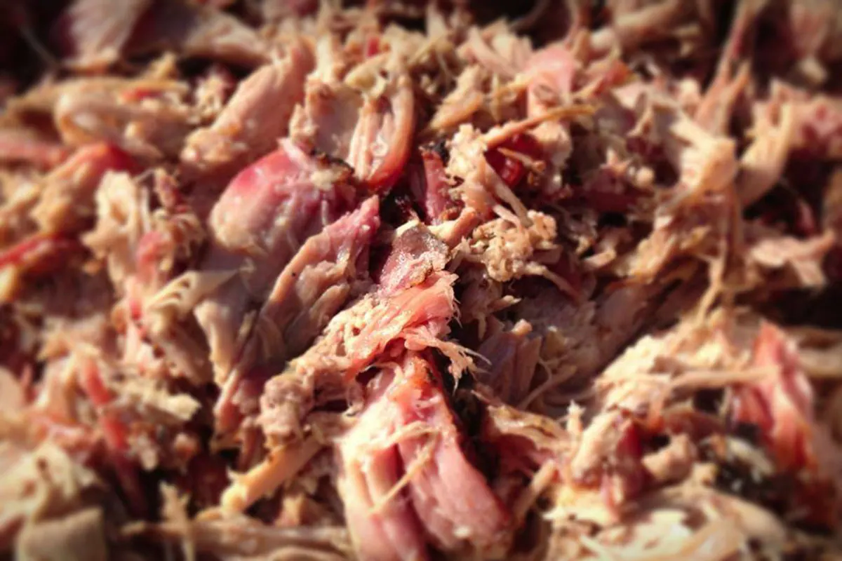 A pile of pulled pork